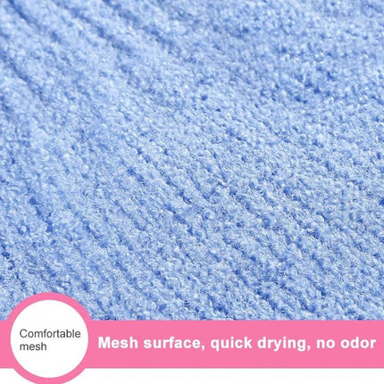 Colorful Shower Gloves for Daily Body Exfoliation and Massage - soft blue mesh sponge surface for gentle exfoliation and quick-drying daily shower use