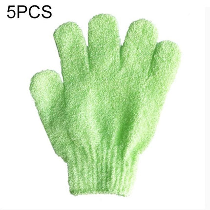Colorful Shower Gloves for Daily Body Exfoliation and Massage - green soft sponge exfoliating bath glove for gentle cleansing and massage