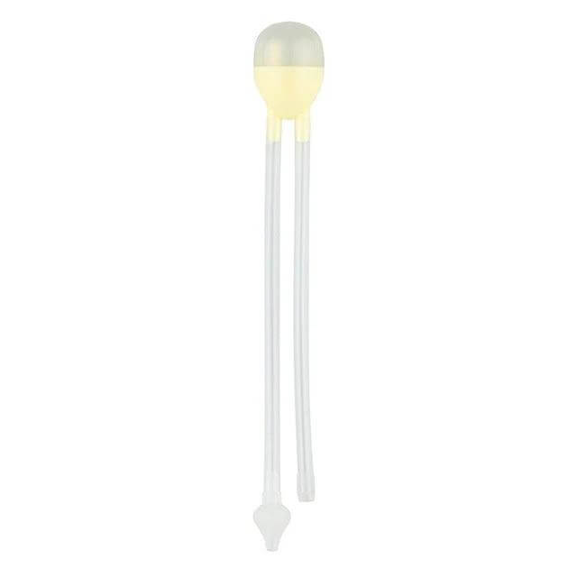 Alt Tag: Baby Nasal Aspirator For Newborns And Infants Pink soft silicone tip with spherical front-end and clear tubing, lightweight easy-to-clean design