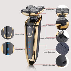 Rechargeable Waterproof Electric Shaver for Men with Trimming Function