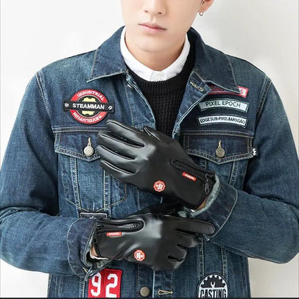 Cycling Gloves Full Finger Neoprene Leather Size M L XL
