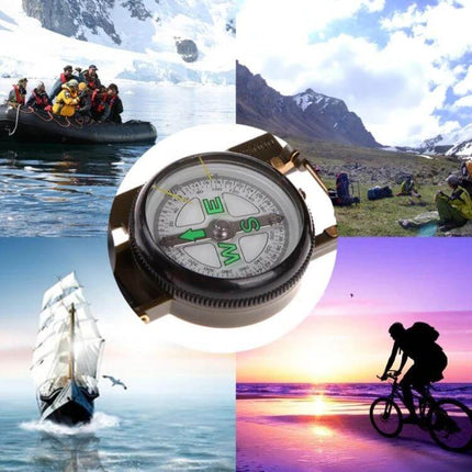 Portable Folding Army Green Lens Compass For Camping And Hiking compact folding lens compass for hiking and camping, green military style navigation tool