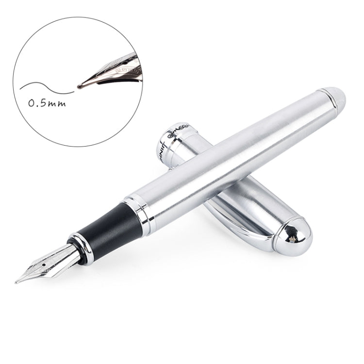 X750 Stationery Stainless Steel Fountain Pen Medium Nib Ink Pens School Oiifice Gift, 0.5mm, 1.1mm