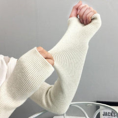 Cozy Cashmere Fingerless Sleeves for Autumn and Winter Warmth