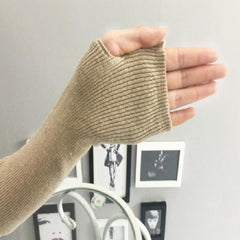 Cozy Cashmere Fingerless Sleeves for Autumn and Winter Warmth