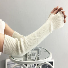 Cozy Cashmere Fingerless Sleeves for Autumn and Winter Warmth