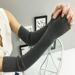 Cozy Cashmere Fingerless Sleeves for Autumn and Winter Warmth