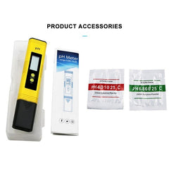 Portable Digital pH Tester with High Accuracy - Water Quality Measurement Tool