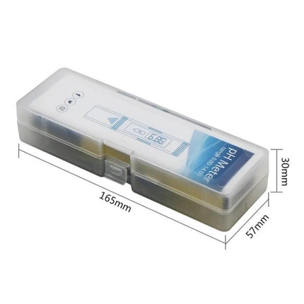 Portable pH Test Pen for Everyday Water Quality Checking in protective storage case with dimensions 165x57x30mm