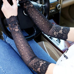 Lace Cuff Sun Protection Sleeves for Women - Spring/Summer Wear