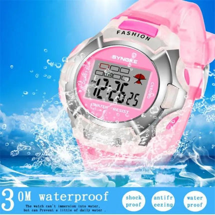 Synoke Kids Waterproof Luminous Sports Watch 30M Black | Syndmart