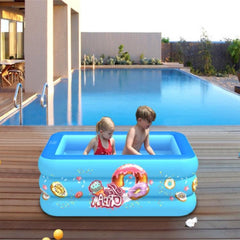 Kids' Colorful Inflatable Swimming Pool with Ice Cream Design for Indoor and Outdoor Fun