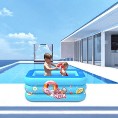 Kids' Colorful Inflatable Swimming Pool with Ice Cream Design for Indoor and Outdoor Fun