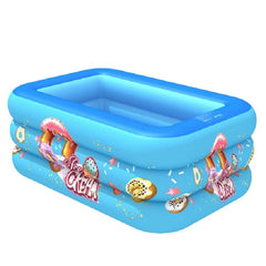 Kids' Colorful Inflatable Swimming Pool with Ice Cream Design for Indoor and Outdoor Fun