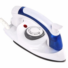 Compact Travel Steam Iron with Foldable Design and Teflon Baseplate - 3 Heat Settings for Home and On-the-Go Use