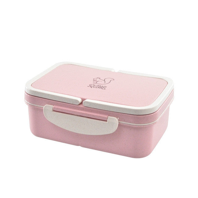 Wheat Straw Carrying Lunch Box Student Multi-layer Sushi Box Lunch Box Fruit Box Lunch Box Set, 800-1000ml