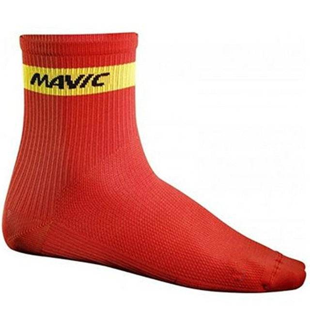 Calcetines de ciclismo unisex hasta la rodilla para carreras de carretera: compresión deportiva transpirable (talla única)