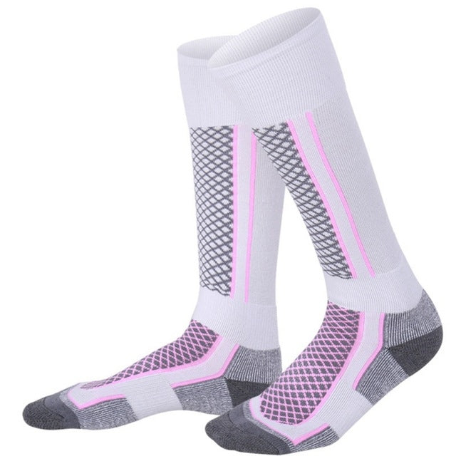 Chaussettes de ski thermiques d'hiver pour hommes et femmes, en coton épais, chaudes, pour le sport, le snowboard, le cyclisme, le ski, la randonnée, les jambières