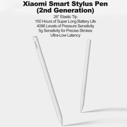 Xiaomi Stylus Pen 2 for Drawing and Writing on Mi Pad Tablets - white smart stylus showing pen tips and features for precise drawing and writing