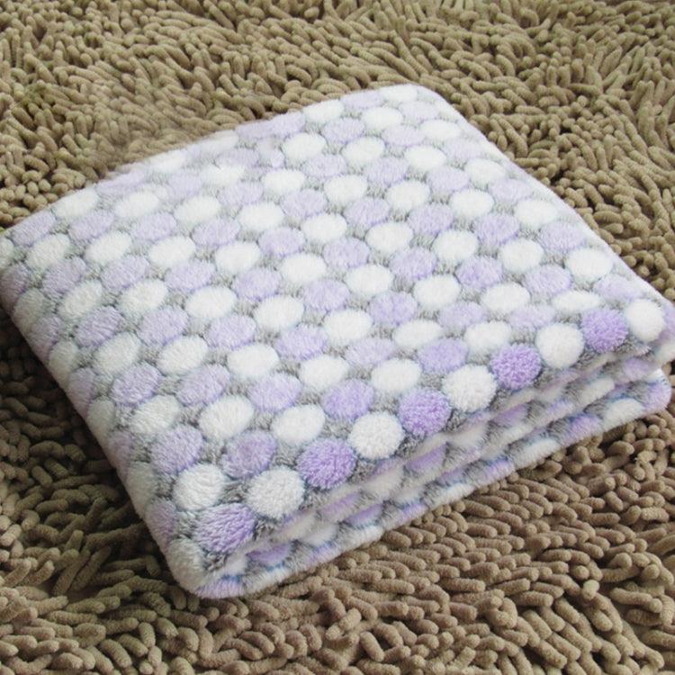 Cozy Breathable Flannel Pet Blanket with Stylish Dots for Dogs and Cats