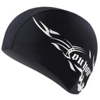 Spandex Swimming Cap(Blue Fire on White) / Blue Fire on White