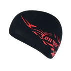 Spandex Swimming Cap(Blue Fire on Red) / Blue Fire on Red