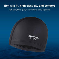 Waterproof PU Coated Swimming Cap for Adults - Unisex, Enlarged Fit