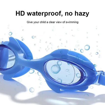 Kids 4-in-1 Swim Set Silicone Goggles Printed Cap Earplugs | Syndmart