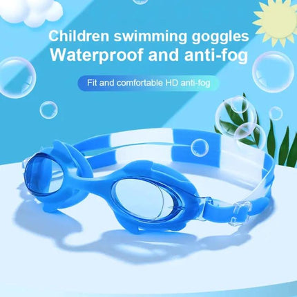 Kids 4-in-1 Swim Set Silicone Goggles Printed Cap Earplugs | Syndmart