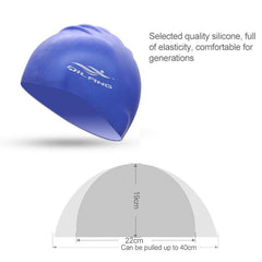 Silicone Waterproof Swim Cap for Adults - Solid Color Options