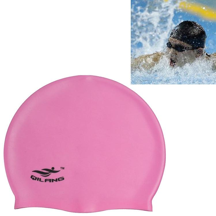 Silicone Waterproof Swim Cap for Adults - Solid Color Options