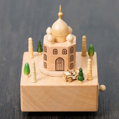 Charming Handcrafted Wooden Music Box for Desktop Elegance and Gift Giving