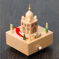 Charming Handcrafted Wooden Music Box for Desktop Elegance and Gift Giving