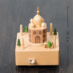 Charming Handcrafted Wooden Music Box for Desktop Elegance and Gift Giving