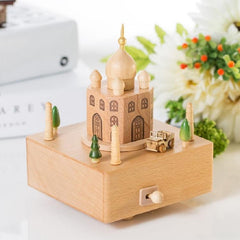 Charming Handcrafted Wooden Music Box for Desktop Elegance and Gift Giving