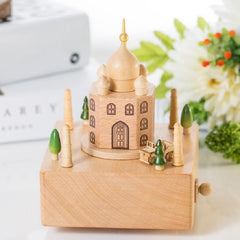 Charming Handcrafted Wooden Music Box for Desktop Elegance and Gift Giving