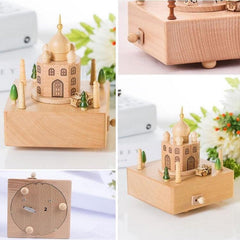 Charming Handcrafted Wooden Music Box for Desktop Elegance and Gift Giving