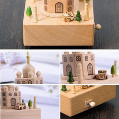 Charming Handcrafted Wooden Music Box for Desktop Elegance and Gift Giving