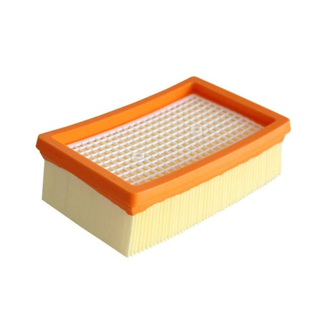 Replacement Filters for Karcher MV4 and MV5 Vacuum Cleaners, 2-Pack - pleated orange-frame replacement vacuum filter for MV4 MV5