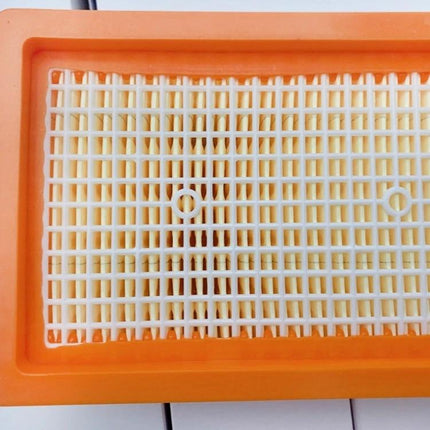 Replacement Filters for Karcher MV4 and MV5 Vacuum Cleaners, 2-Pack – orange-framed rectangular replacement filter close-up