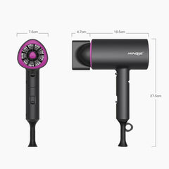 Mingge T1 1800W Professional Fast-Drying Cold Hot Air Folding Hair Dryer