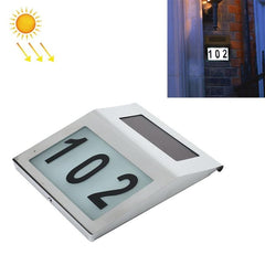 Solar-Powered Stainless Steel Waterproof Wall Light for House Numbers