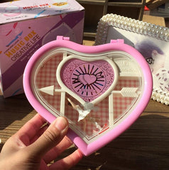 Heart-Shaped Ballerina Music Box Jewelry Organizer - Hand-Cranked Gift for Girls