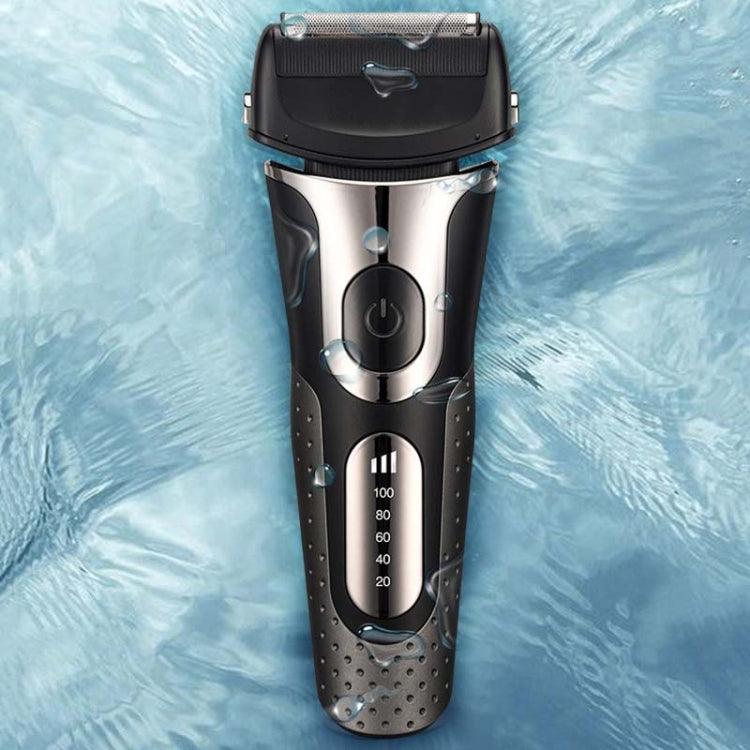 BG-7100 Smart LED Rechargeable Waterproof Electric Shaver with Multi-Speed Options