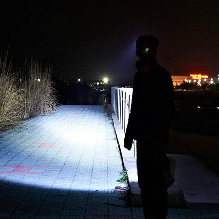 Usb Rechargeable Waterproof Headlight For Night Fishing illuminating a pathway hands-free with usb rechargeable beam
