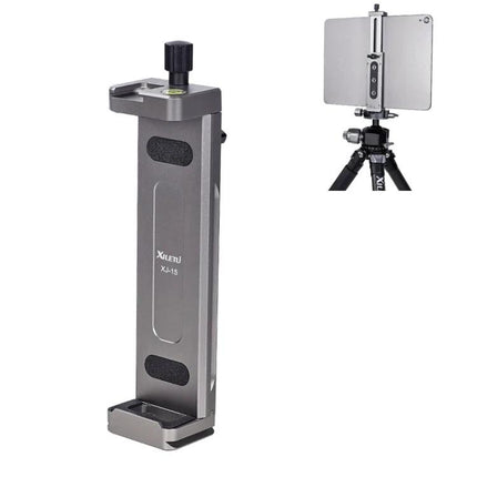 Xiletu Xj15 Desktop Tripod Mount for Tablets and Phones - aluminum desktop holder with rubber pads and charging access