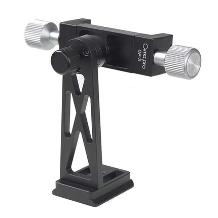 A Handy Tripod Clip for Daily Mobile Phone Mounting Solutions showing black adjustable metal mount with silver knobs for stable phone mounting