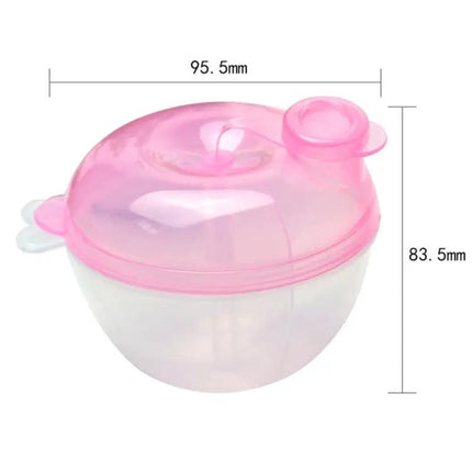Baby Milk Powder Dispenser 3-Layer Travel Box On-The-Go