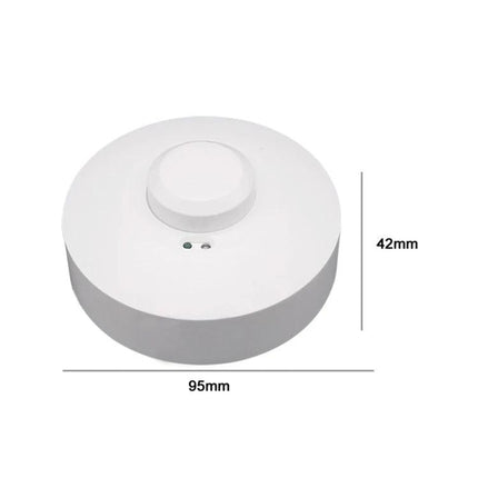 220V Microwave Motion Sensor Switch for Indoor Lighting white round radar detector 95mm x 42mm flush mount energy-saving sensor