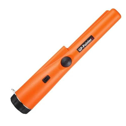 Handheld Metal Detector for Gold and Treasure Pinpointing orange GP-Pointer pinpointing small coins on beach with vibration and sound alerts